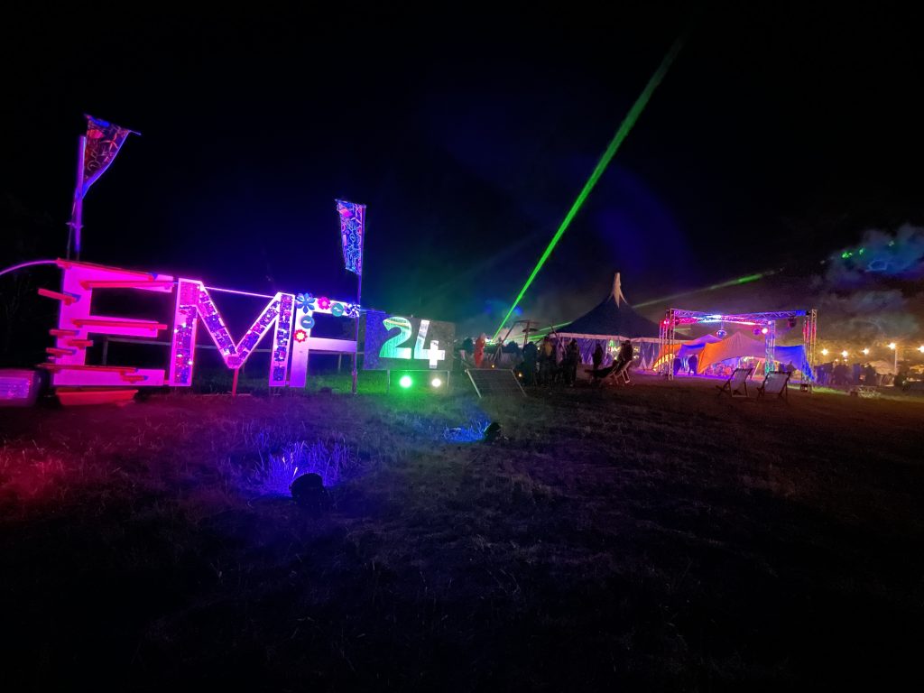EMF sign in the night